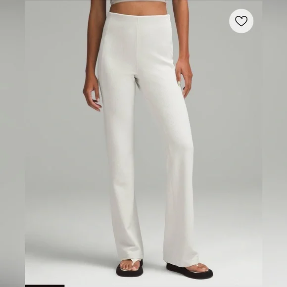 Lululemon Brushed Softstreme Ribbed Zip Flared Pant 32.5” - Picture 2 of 8